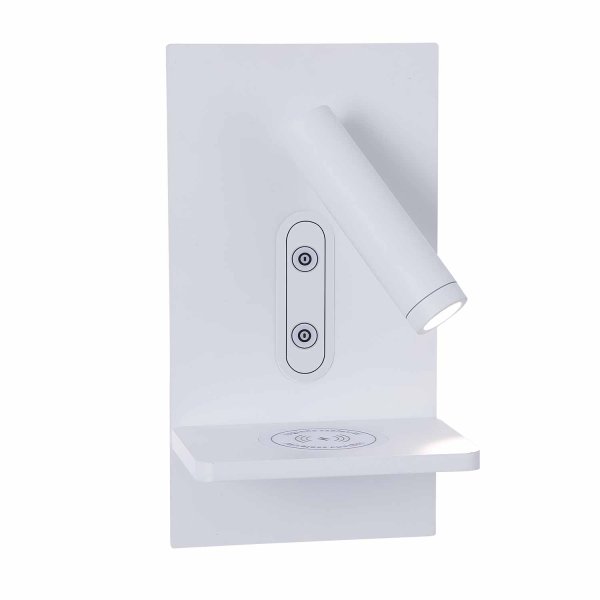 Applique LED tactile Eron blanche 22 cm avec chargement sans fil couleur blanche 2